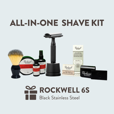 Rockwell 6S Black Stainless Steel All-In-One Shave Kit