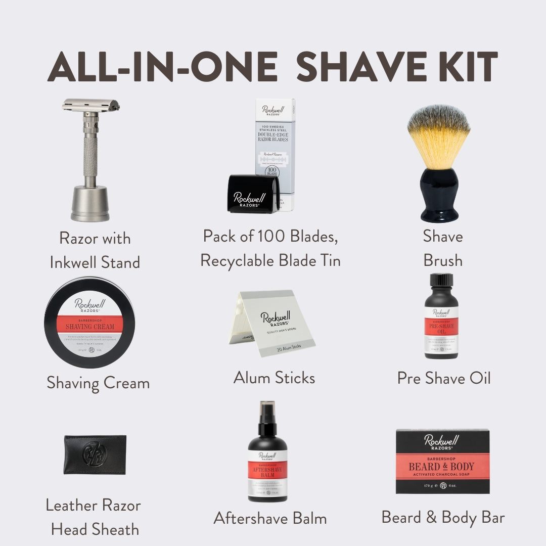 T2 Stainless Steel Razor | All-In-One Shave Kit | Rockwell Razors