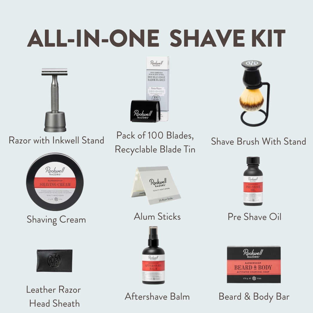 Rockwell 6S Matte Stainless Steel All-In-One Shave Kit