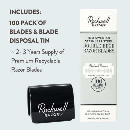 Rockwell 6S Black Stainless Steel All-In-One Shave Kit