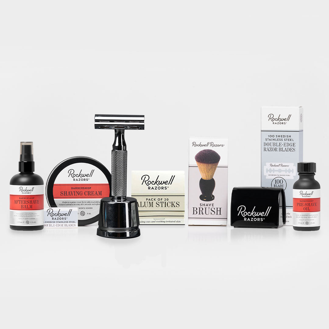 6C Double Edge Safety Razor | All-In-One Shave Kit | Rockwell Razors