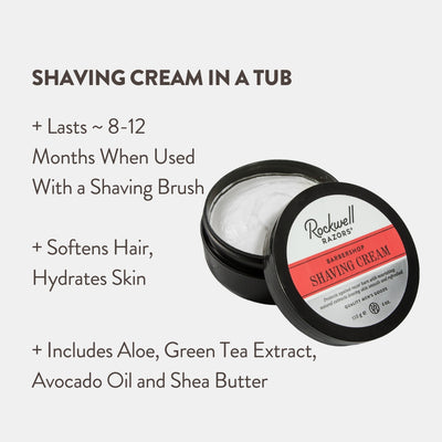 Rockwell Crème de Rasage in a Tub (~8-12 Month Supply) (4oz)