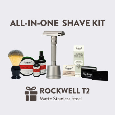 Rockwell T2 Stainless Steel Kit de Rasage Tout-en-Un