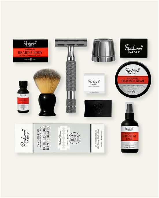 6C Double Edge Safety Razor | All-In-One Shave Kit | Rockwell Razors