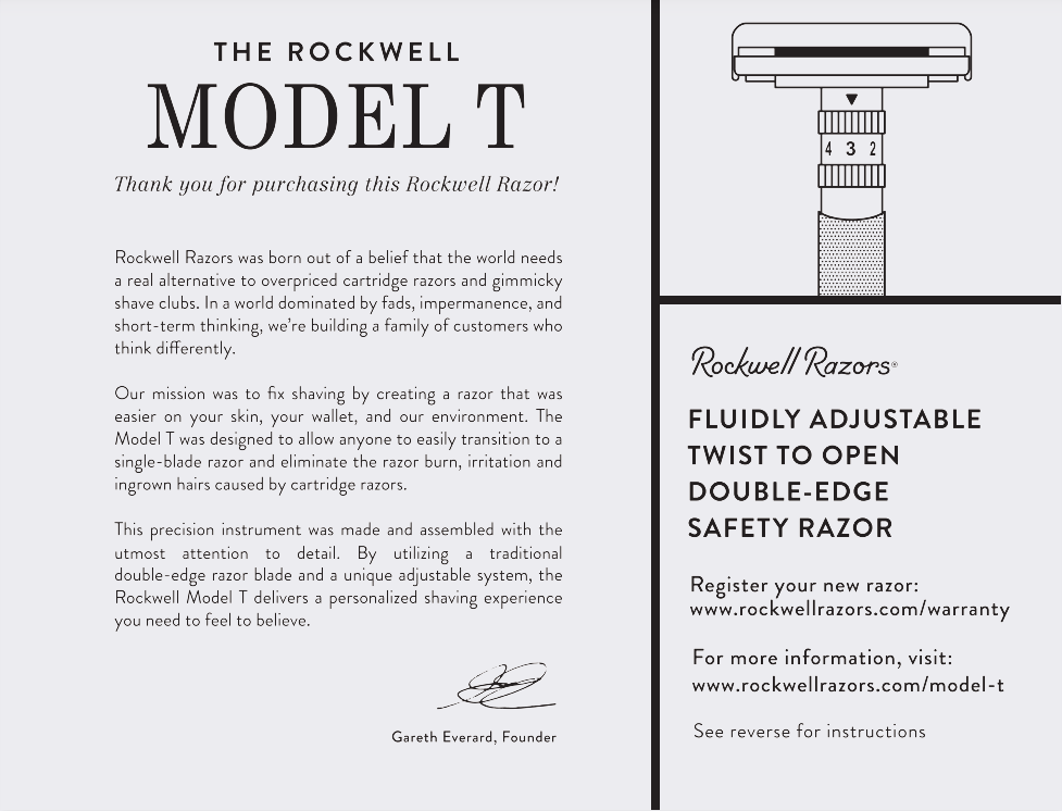 Rockwell T2 Dial Adjustable Chrome Razor