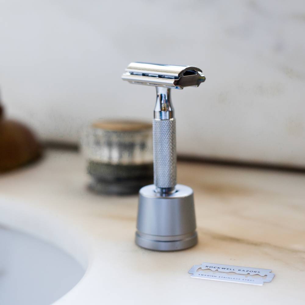6C Double Edge Safety Razor | Razor & Stand Kit | Rockwell Razors