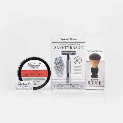 Rockwell 6C With Crème de Rasage and Synthetic Shave Brush