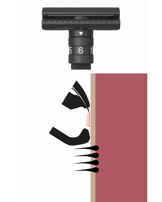 SETPOINT adjusted to a smaller blade gap for shorter hair